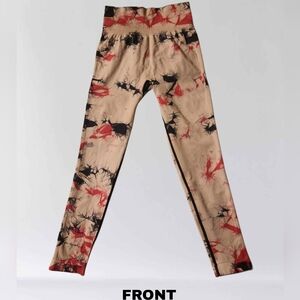 Stylish Tie-Dye Leggings - Black and Pink